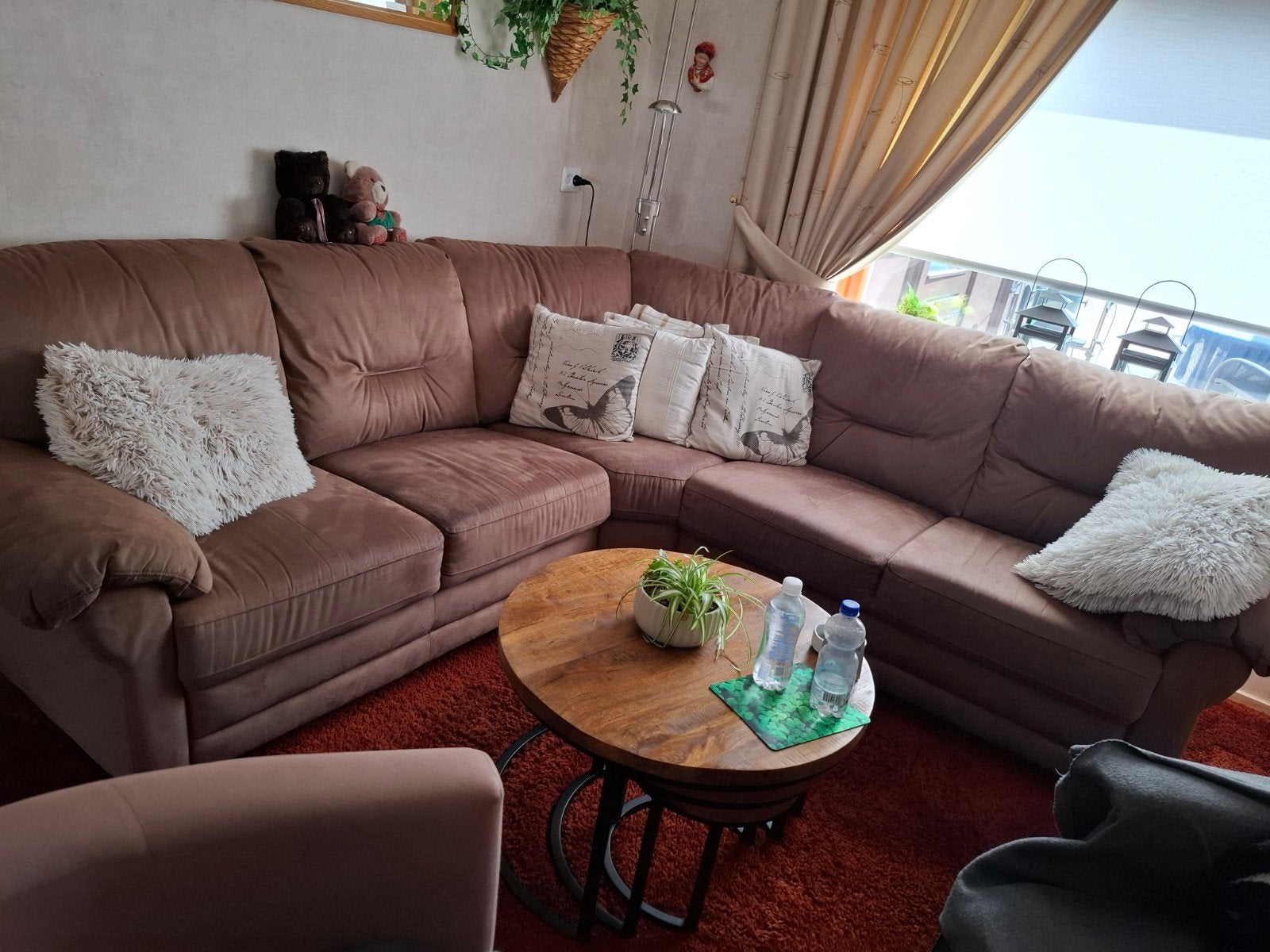 Comfortabele bruine hoekbank - Zo goed als nieuw, Ophalen, 250 tot 300 cm, 100 tot 125 cm, Hoekbank