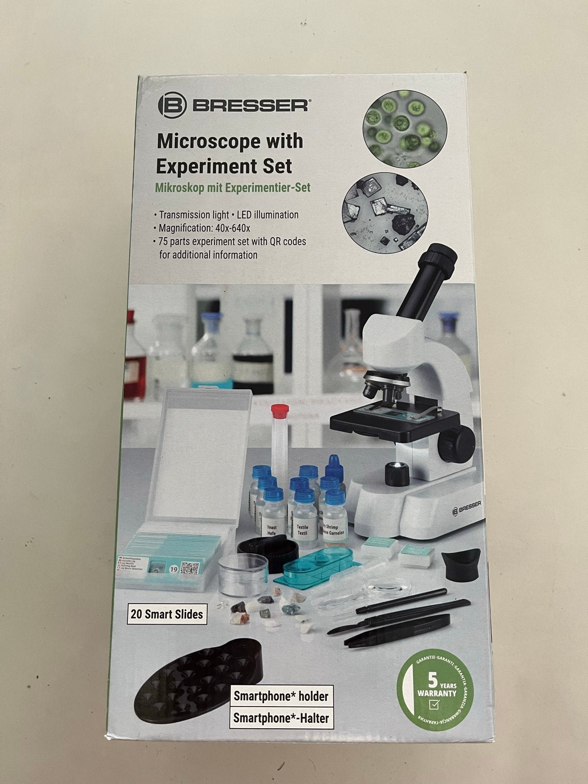 Bresser Microscoop met Experimenteer-Set - Zo goed als nieuw, Ophalen of Verzenden, Zo goed als nieuw, 400x tot 1000x, Biologische microscoop