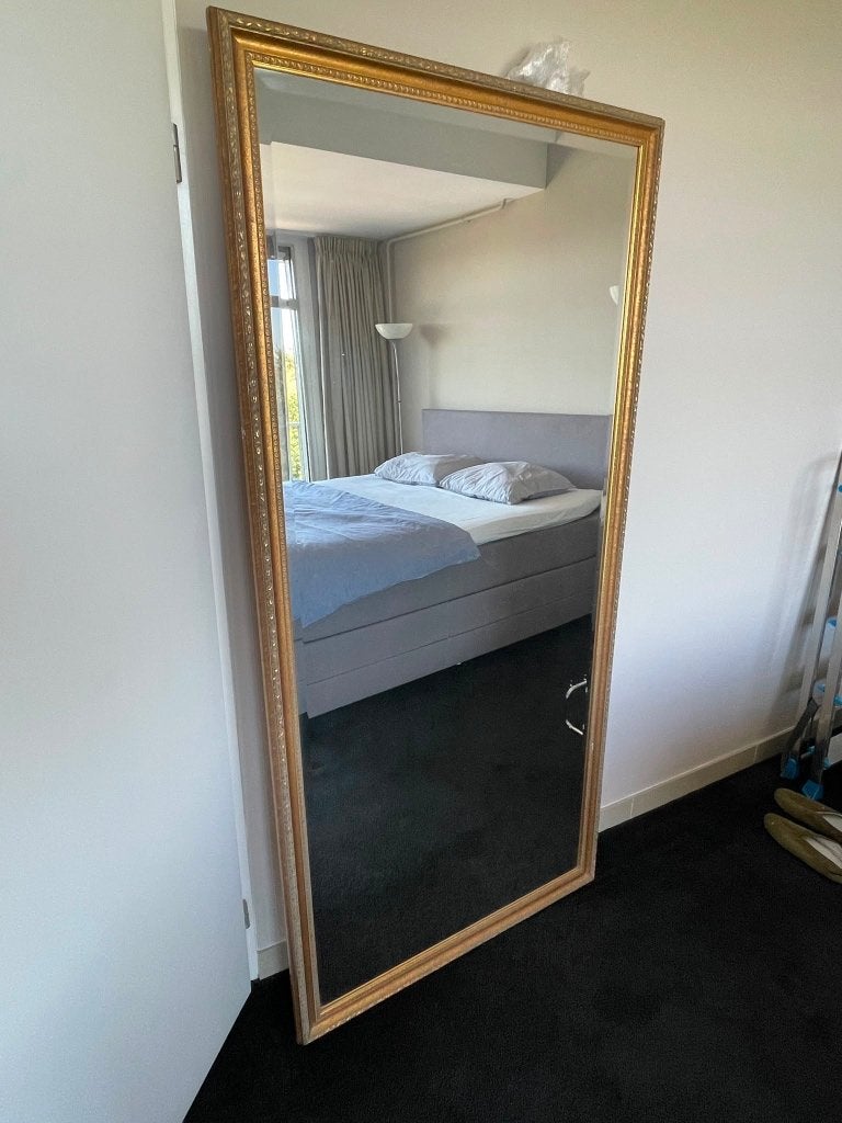 Grote spiegel te koop, Huis en Inrichting, Woonaccessoires | Spiegels, Ophalen, Gebruikt, 75 tot 100 cm, 150 tot 200 cm