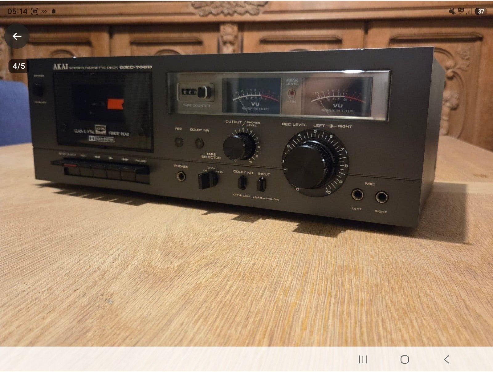 Akai GXC-706D Stereo Cassette Deck, Ophalen of Verzenden, Enkel, Akai, Tape counter
