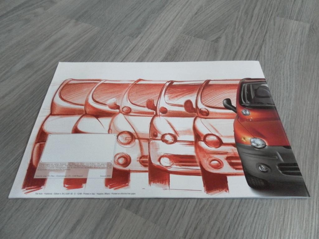 Fiat Multipla Brochure, Ophalen of Verzenden, Zo goed als nieuw, Overige merken