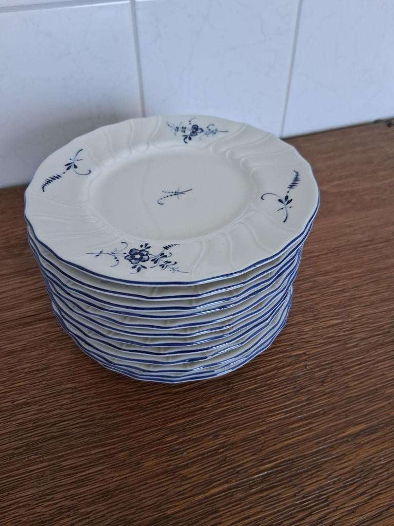 Vieux Luxembourg Villeroy & Boch 12 gebaksbordjes, Ophalen of Verzenden, Zo goed als nieuw, Bord(en), Overige stijlen