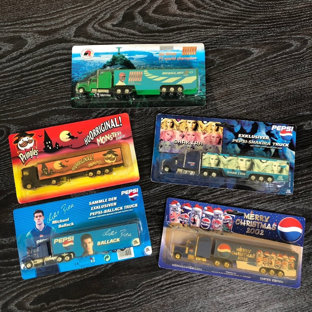 Partij Mini Trucks - Pepsi Pringles F1 World Champion, Ophalen of Verzenden, Nieuw, Bus of Vrachtwagen