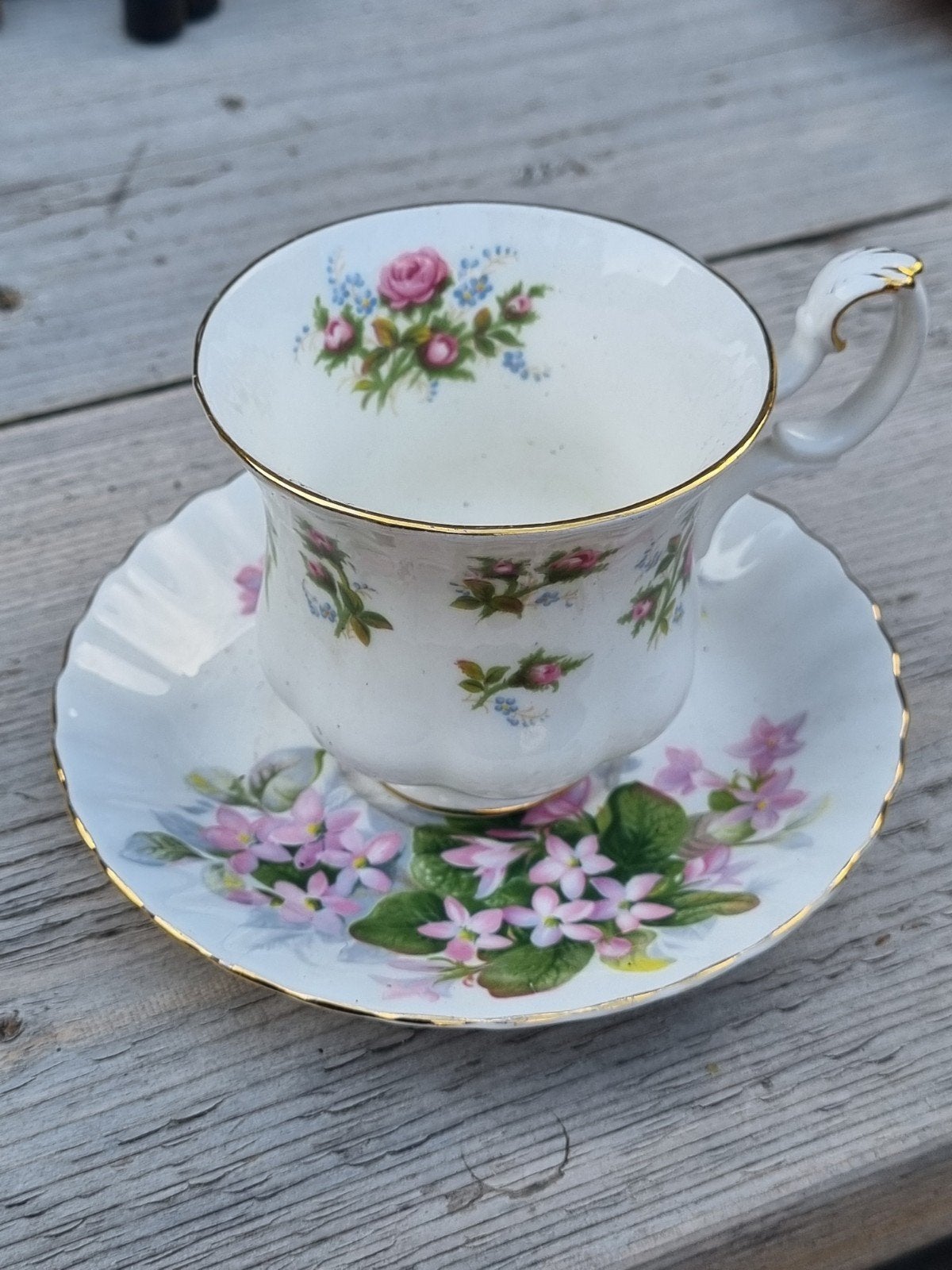 Royal Albert Winsome Theekop en Schotel - Vintage Porselein, Ophalen of Verzenden