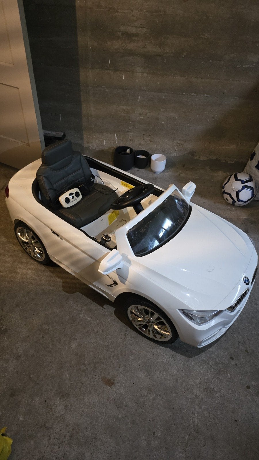 Witte BMW 4 Serie Coupé Elektrische Kinderauto, Zo goed als nieuw