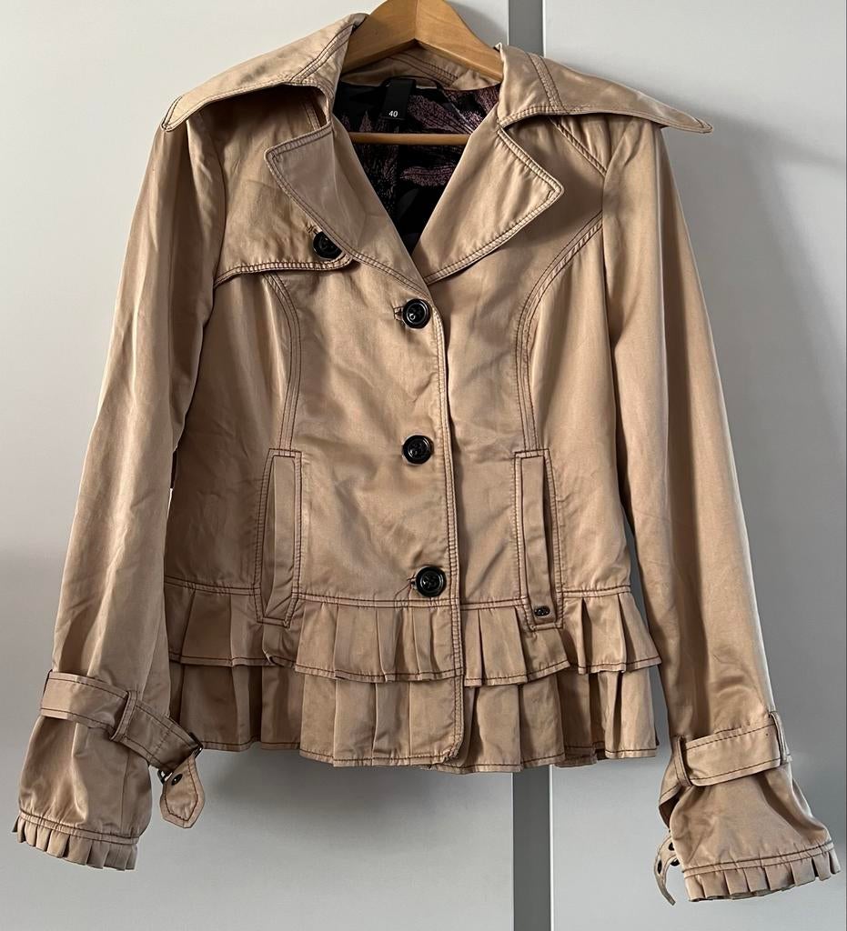 SpOOM Jasje met ruches - Maat 40 (M), Kleding | Dames, Jassen | Zomer, Ophalen of Verzenden, Zo goed als nieuw, Maat 38/40 (M)