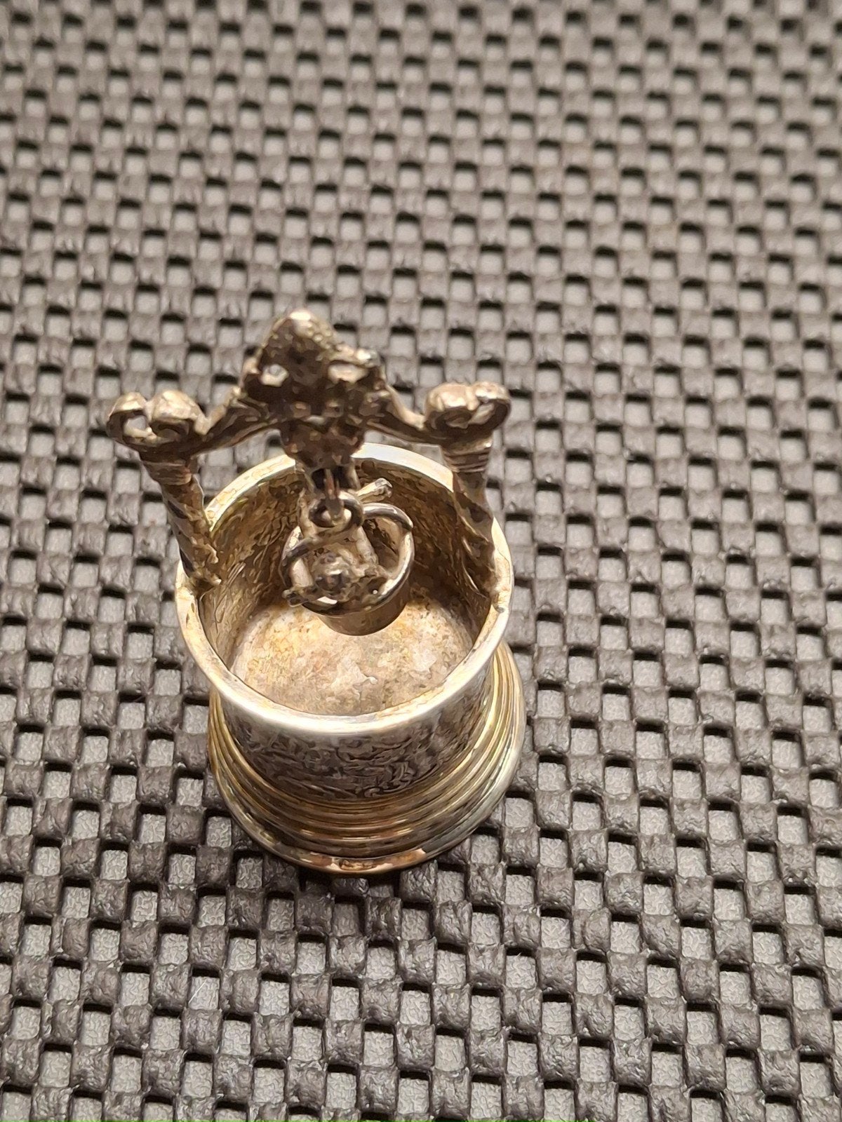 zilveren  miniatuur waterput, Antiek en Kunst, Ophalen of Verzenden