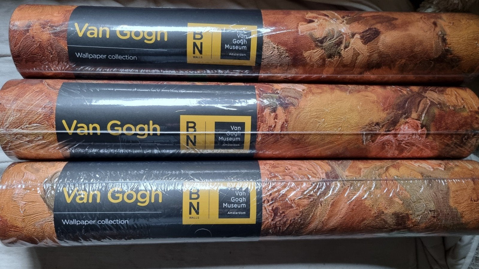 Prachtig Van Gogh Museum Behang - 3,5 rollen, Ophalen, Bloemen, BN, Klassiek