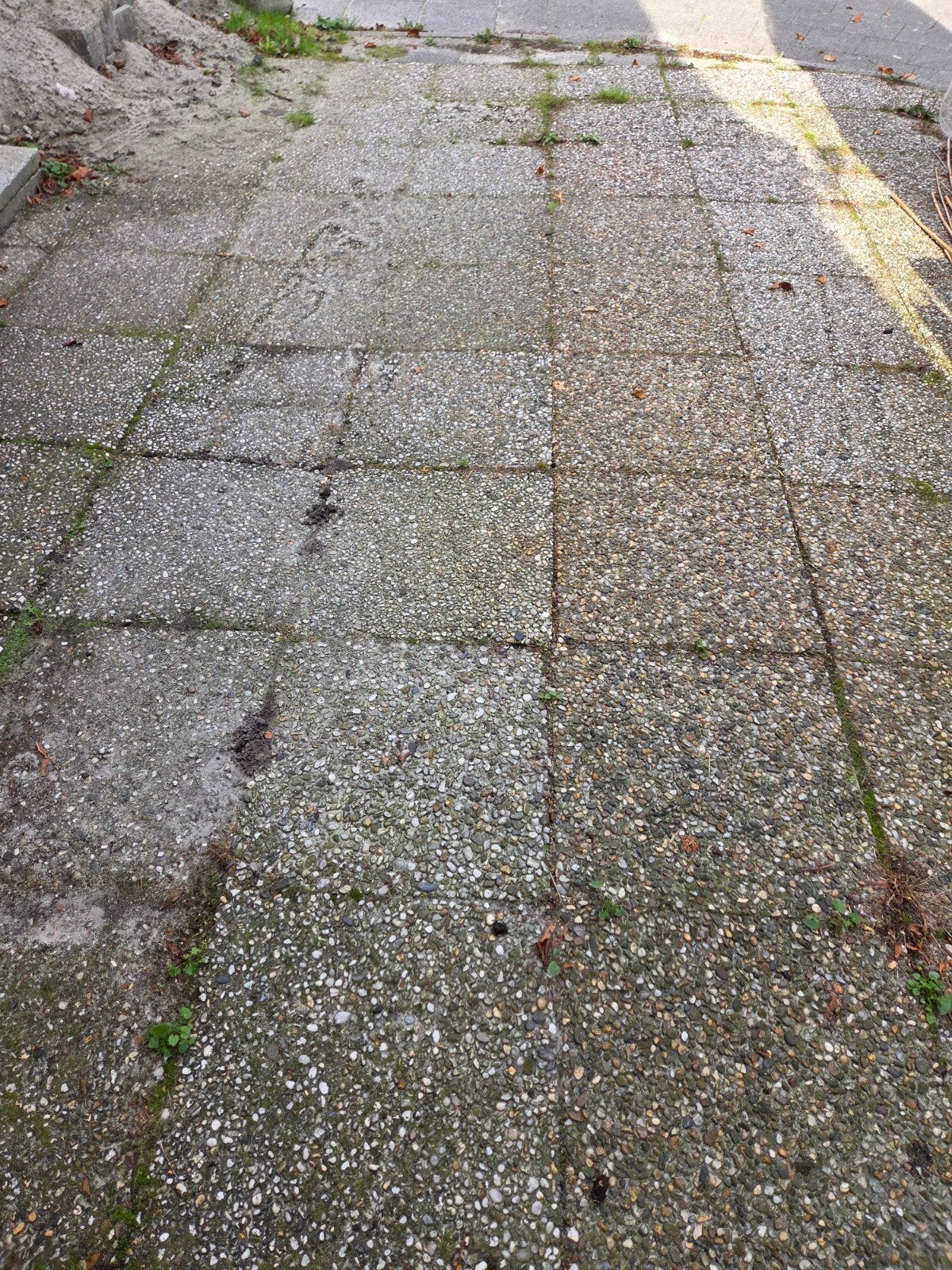 GRATIS grindtegels 50x50cm, Tuin en Terras, Ophalen, Gebruikt, Beton, Terrastegels
