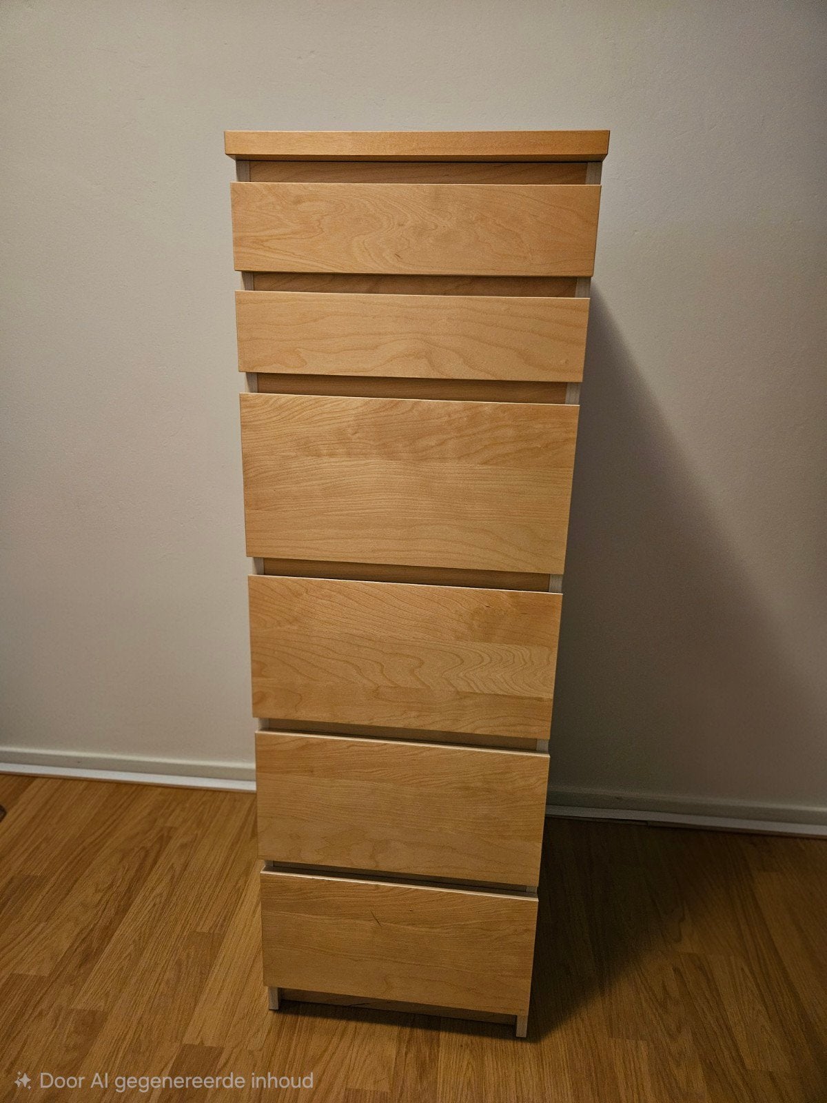 Malm IKEA ladekast met spiegel en opbergvak, Ophalen, Gebruikt, 5 laden of meer, 50 tot 100 cm