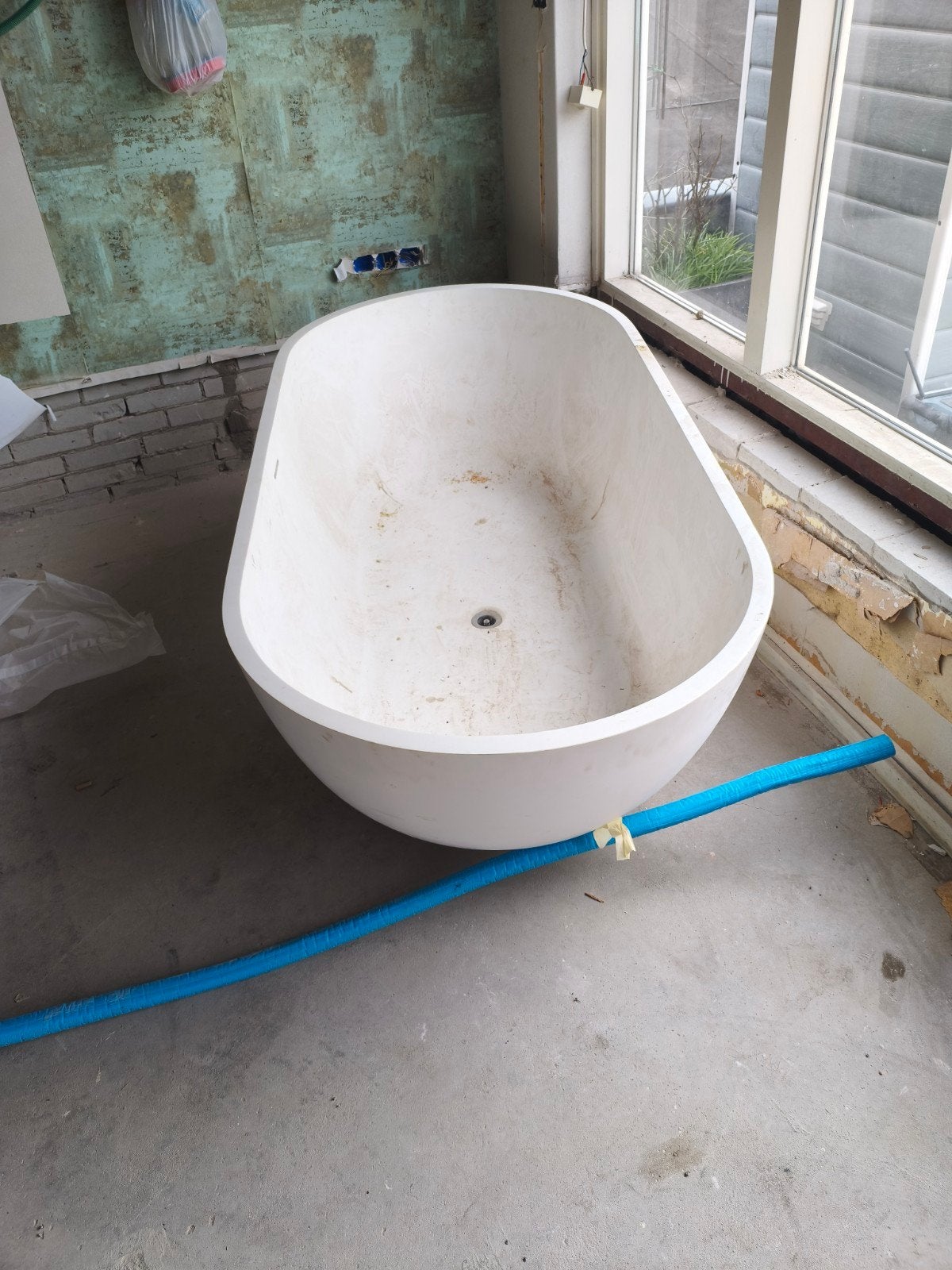 Luxe vrijstaand bad Solid Surface / Mineralguss (Mat wit), Doe-het-zelf en Verbouw, Ophalen, Gebruikt, Bad
