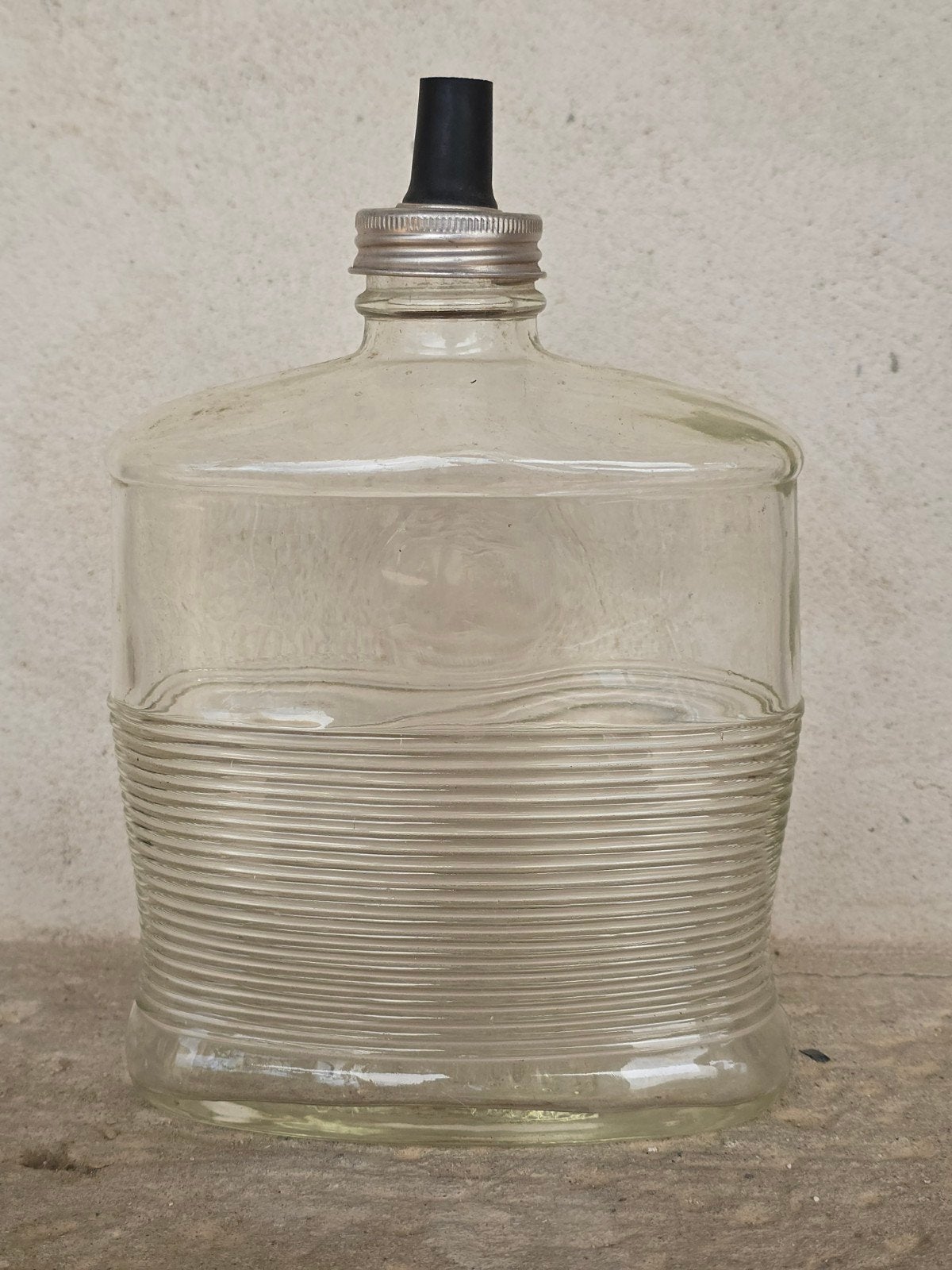 Antieke Art Deco glazen navul inktfles 1Ltr - Waterman €39, Ophalen of Verzenden