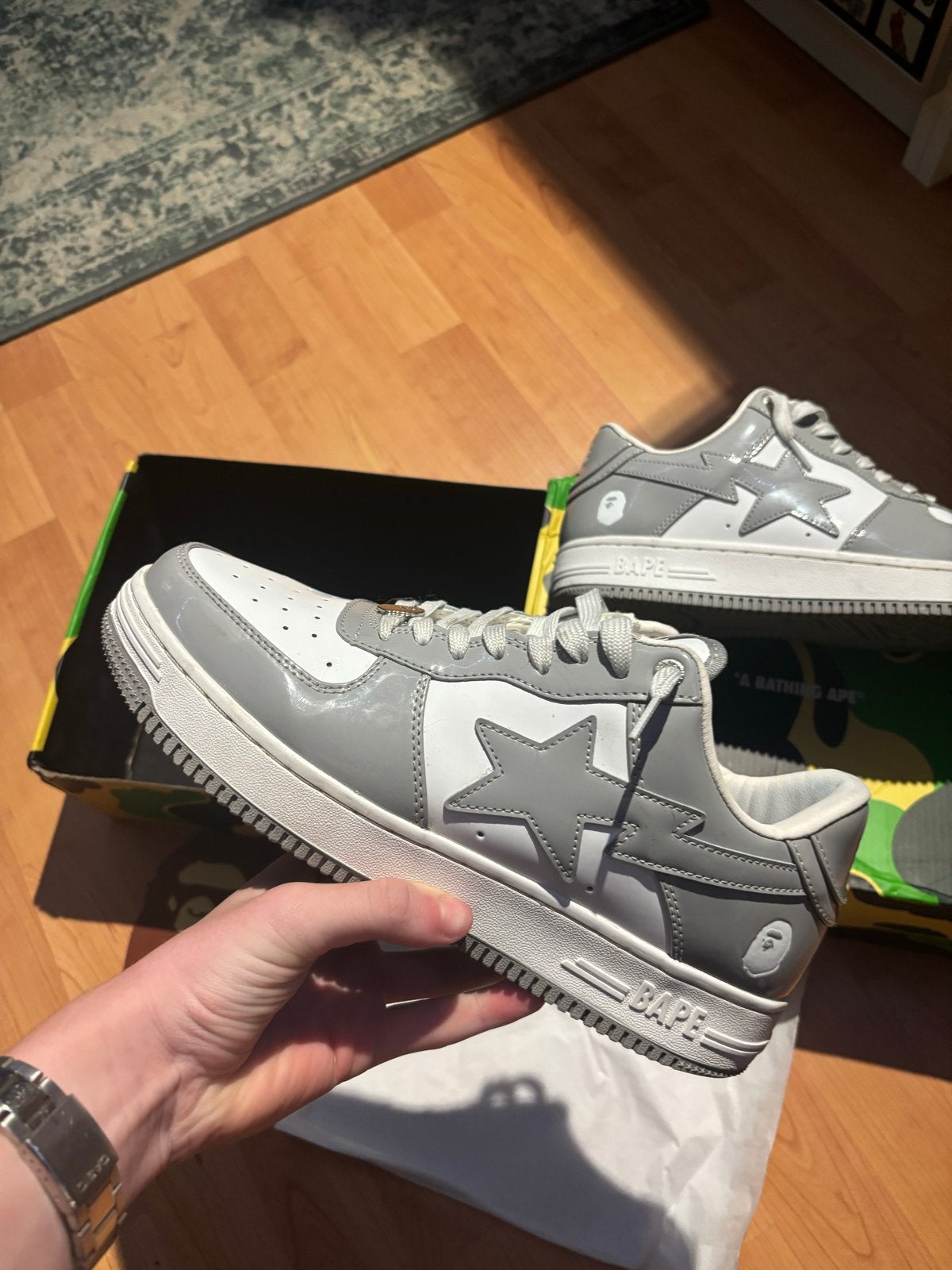 Bathing Ape Schoenen Maat 45 - Zo Goed Als Nieuw, Kleding | Heren, Ophalen of Verzenden, Zo goed als nieuw, Overige kleuren, Sneakers of Gympen