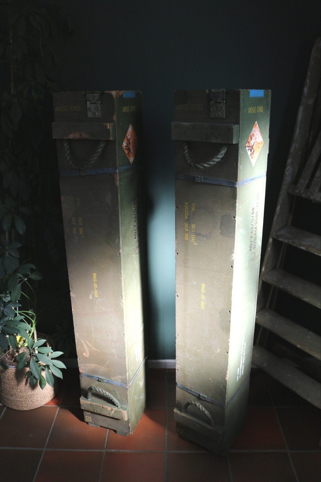 set van 2 Bundeswehr/NAVO transportkist Panzerfaust 3 DM18A1, Verzamelen, Ophalen, Landmacht, Nederland, Kist of Geocache