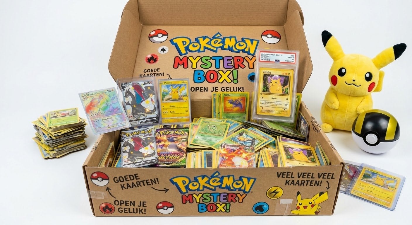Pokémon Mystery Box - Open je geluk!, Verzenden, Zo goed als nieuw, Overige typen, Foil