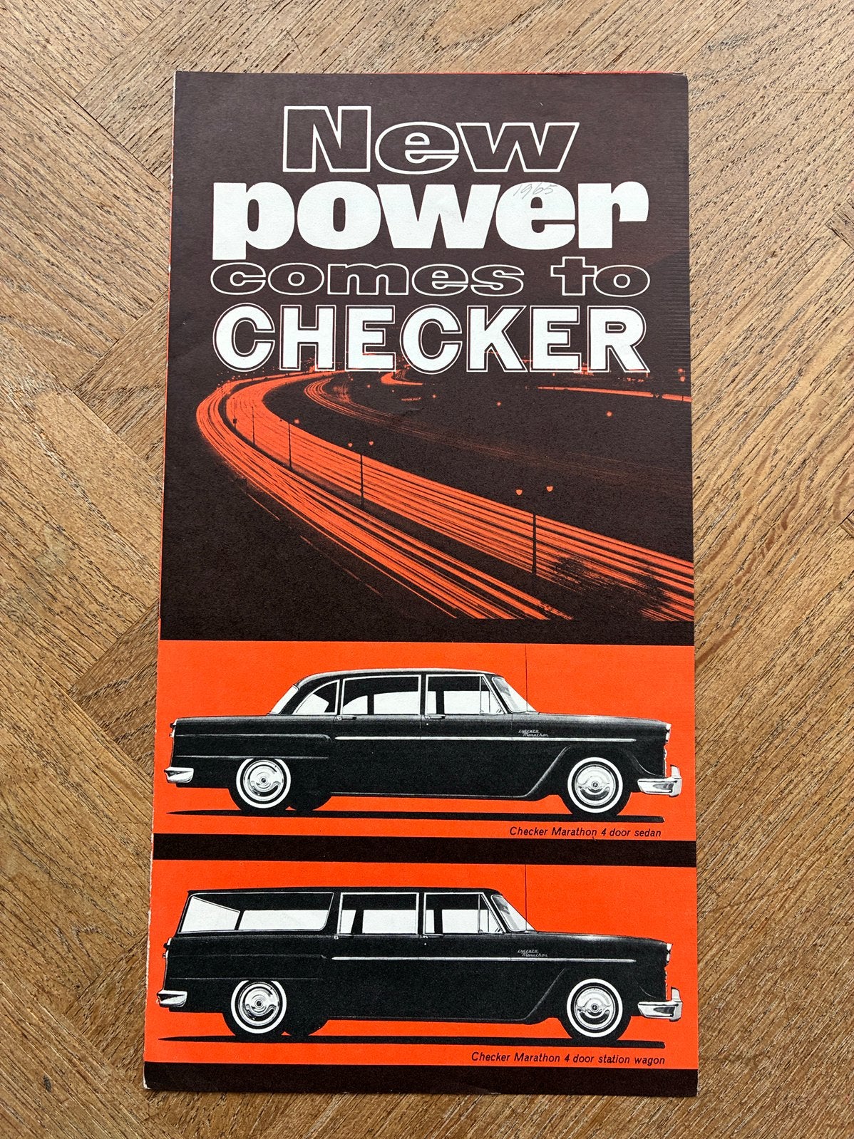 1964 Checker brochure, Verzenden, Zo goed als nieuw, Overige merken