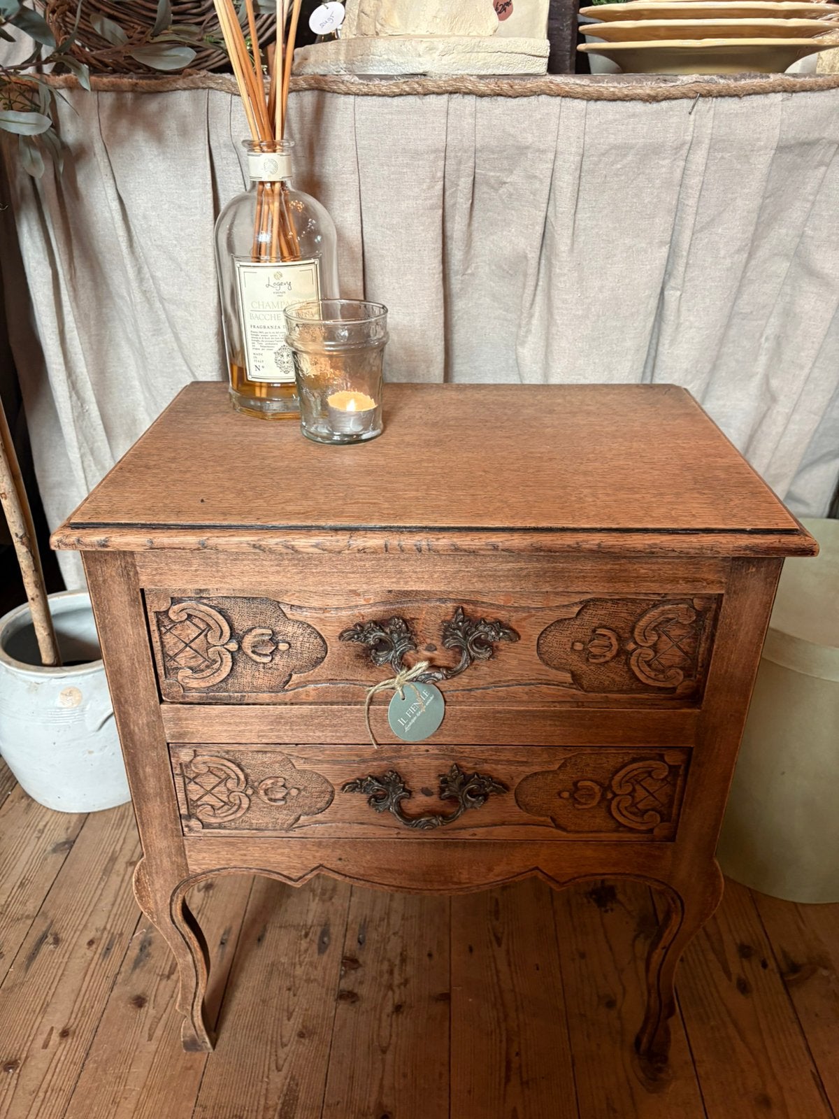 Leuk antiek lade kastje, houten nachtkastje, landelijk, Ophalen, Info@IlFienile.nl, 1 of 2 laden, 50 tot 100 cm