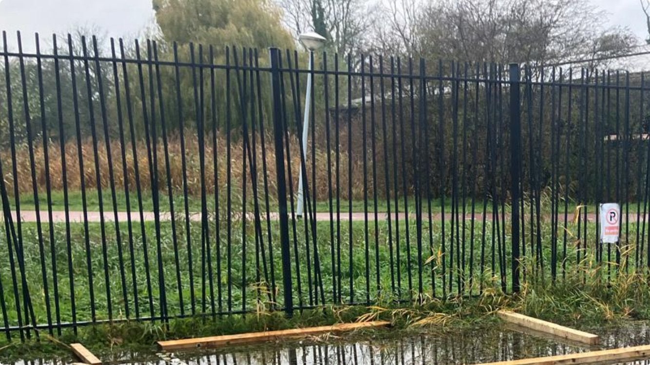 Te koop: gegalvaniseerd/ gepoedercoat spijlenhekwerk., Ophalen, IJzer