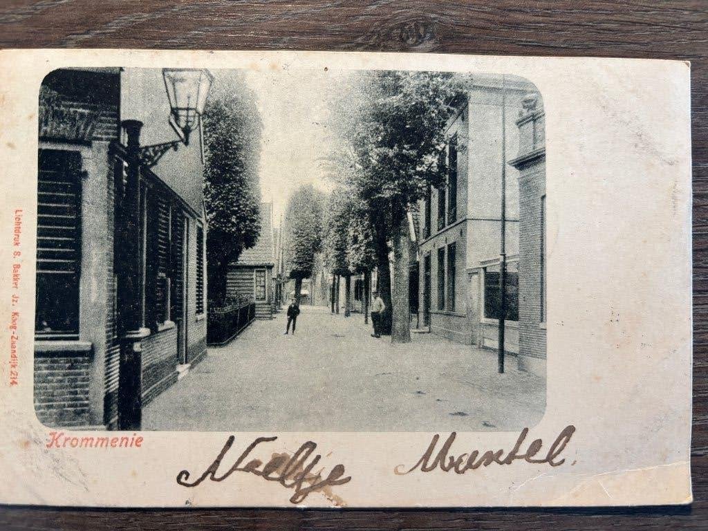 Ansichtkaart Krommenie -  Zuiderhoofdstraat, Verzamelen, Ansichtkaarten | Nederland, Ophalen of Verzenden, Voor 1920, Gelopen