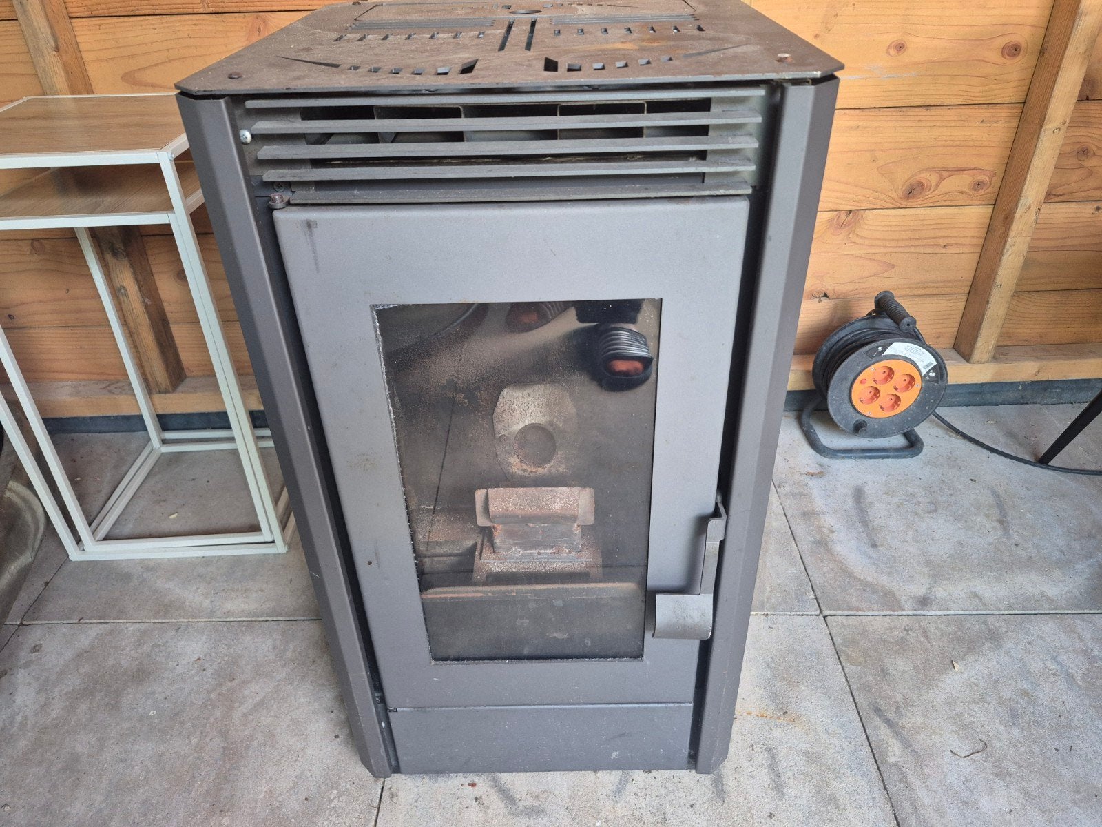 La Castellana Giada Air Stove Pelletkachel 5,5 kW, Ophalen, Gebruikt, Vrijstaande haard, Houthaard