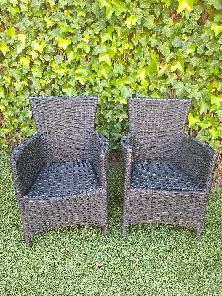 Tuinstoeljes wicker kind 2x, Tuin en Terras, Ophalen, Gebruikt, Wicker
