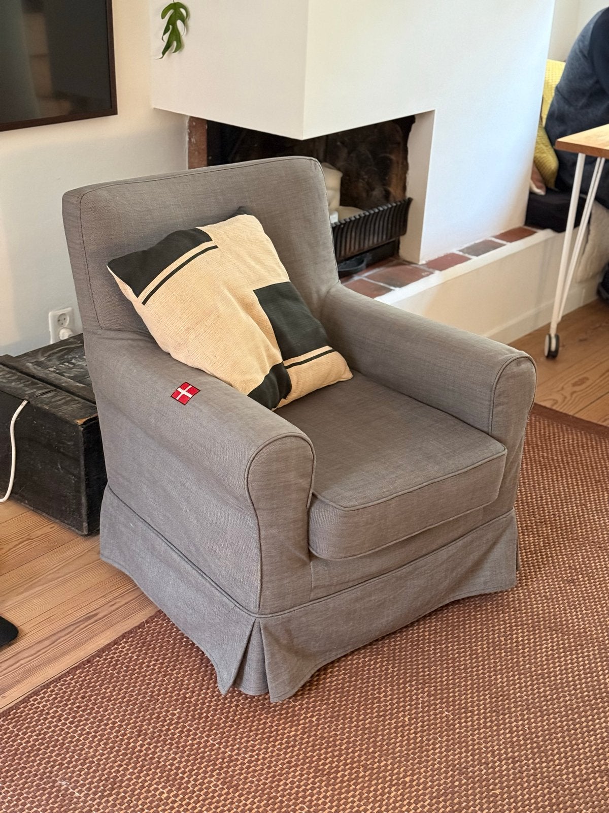 IKEA EKTORP Jennylund Fauteuil - Grijs, Gebruikt, Ophalen of Verzenden, Klassiek, Landelijk, Comfortabel, Eén