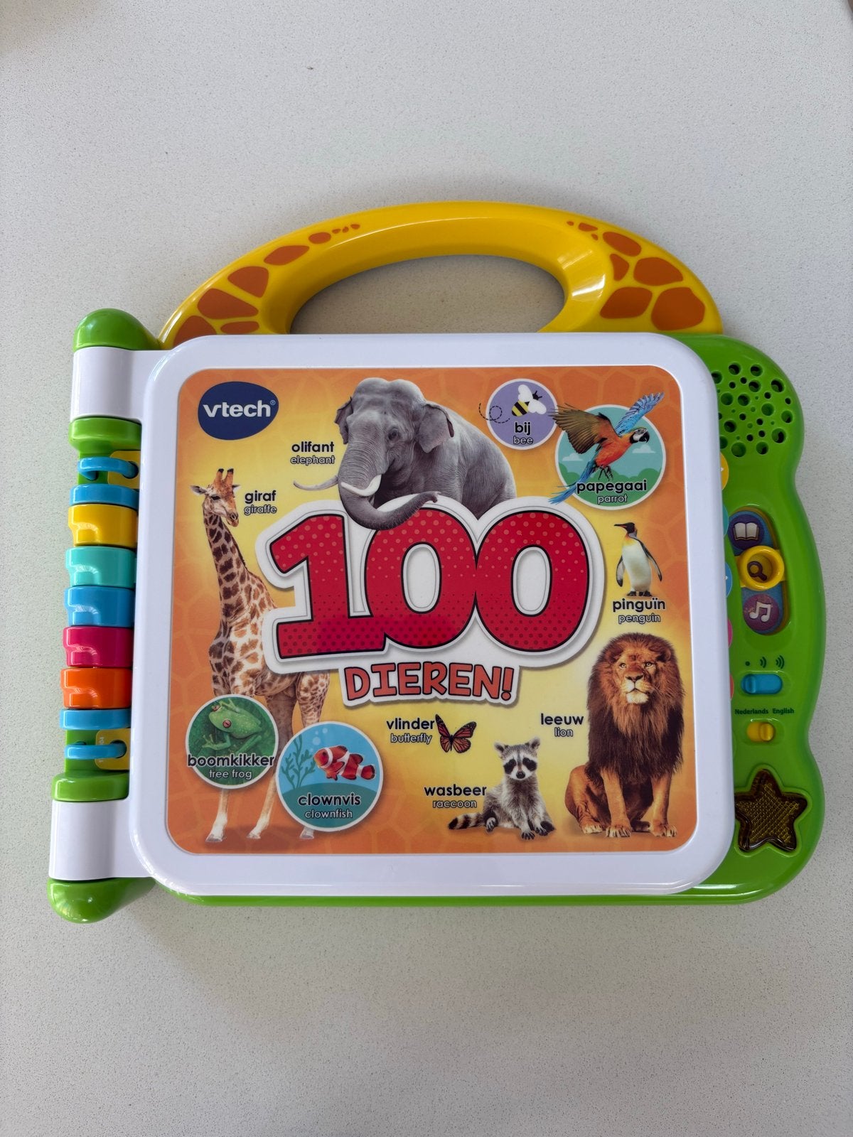 VTech 100 Dieren! Interactief Boekje - Zo goed als nieuw, Kinderen en Baby's, Speelgoed | Vtech, Ophalen of Verzenden, Zo goed als nieuw