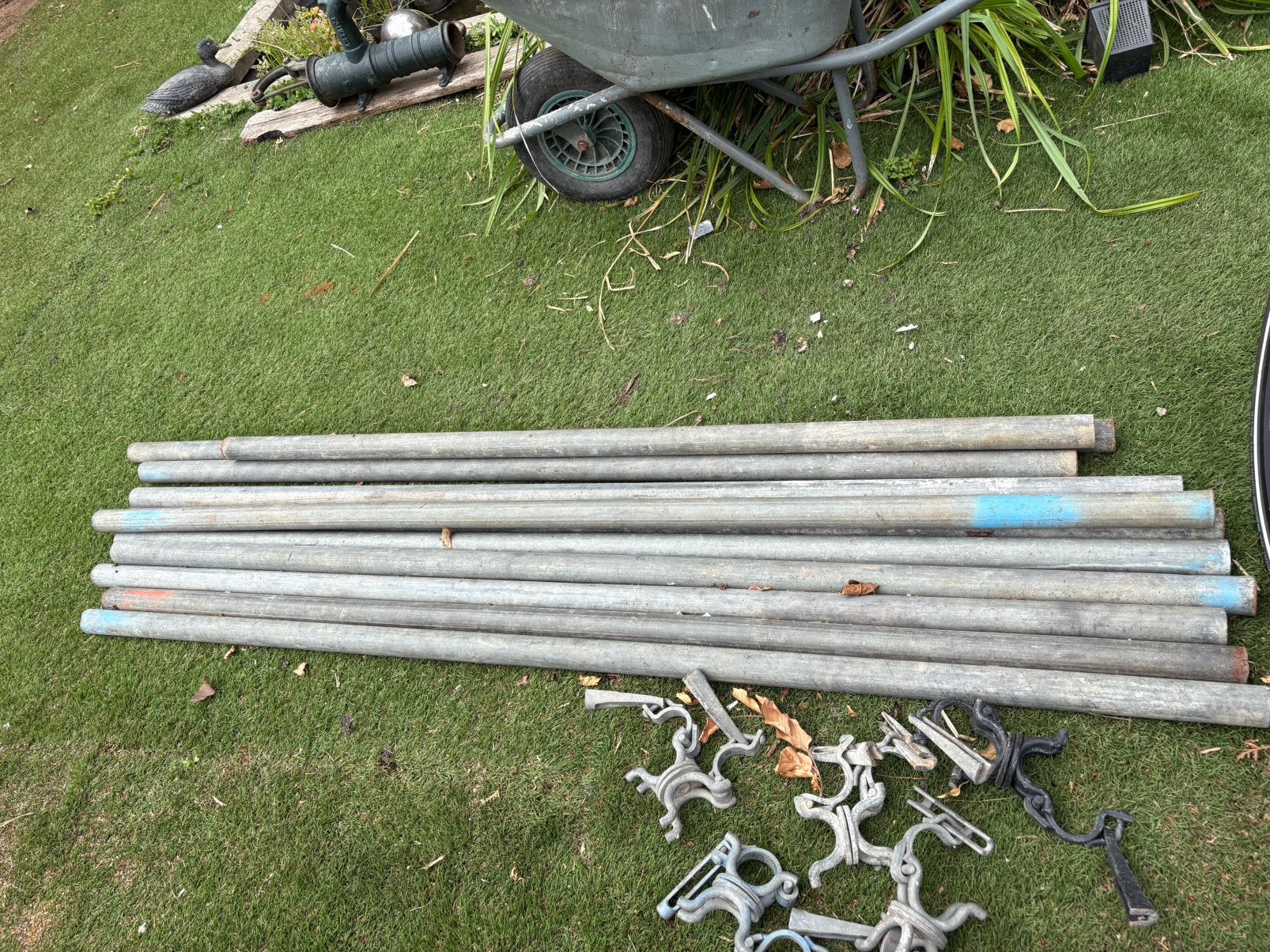 Steigerbuizen en draaiklemmen, Ophalen, Gebruikt, Gevelsteiger, 2 tot 5 meter