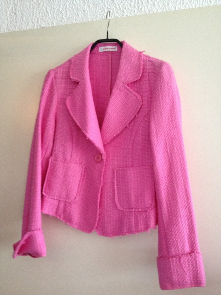 Wonder Woman roze jasje, blazer, zomer, mt 36, S, Wonder Woman, Ophalen of Verzenden, Zo goed als nieuw, Jasje