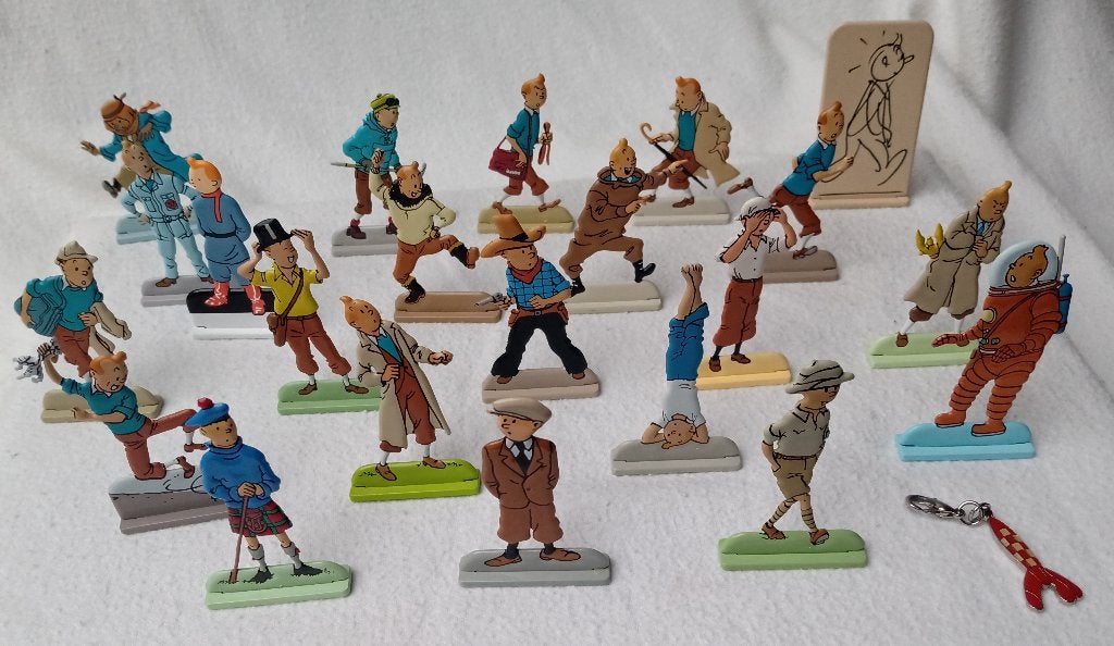 Verzameling reliëfbeeldjes [Kuifje Archievenboeken], Verzamelen, Beelden en Beeldjes, Ophalen of Verzenden, Zo goed als nieuw