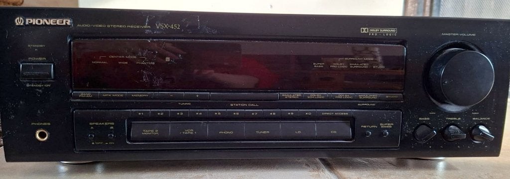 Pioneer VSX-452 stereo receiver / versterker, Ophalen, Gebruikt, 120 watt of meer, Pioneer