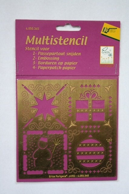 Multistencil Ster sneeuwman kerstbal, Ophalen of Verzenden, Nieuw, Kerst, Pons of Mal