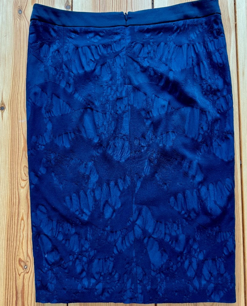 Rok Summum Studio - Blauw / Navy - Medium maat 38, Kleding | Dames, Rokken, Zo goed als nieuw, Maat 38/40 (M), Blauw, Knielengte