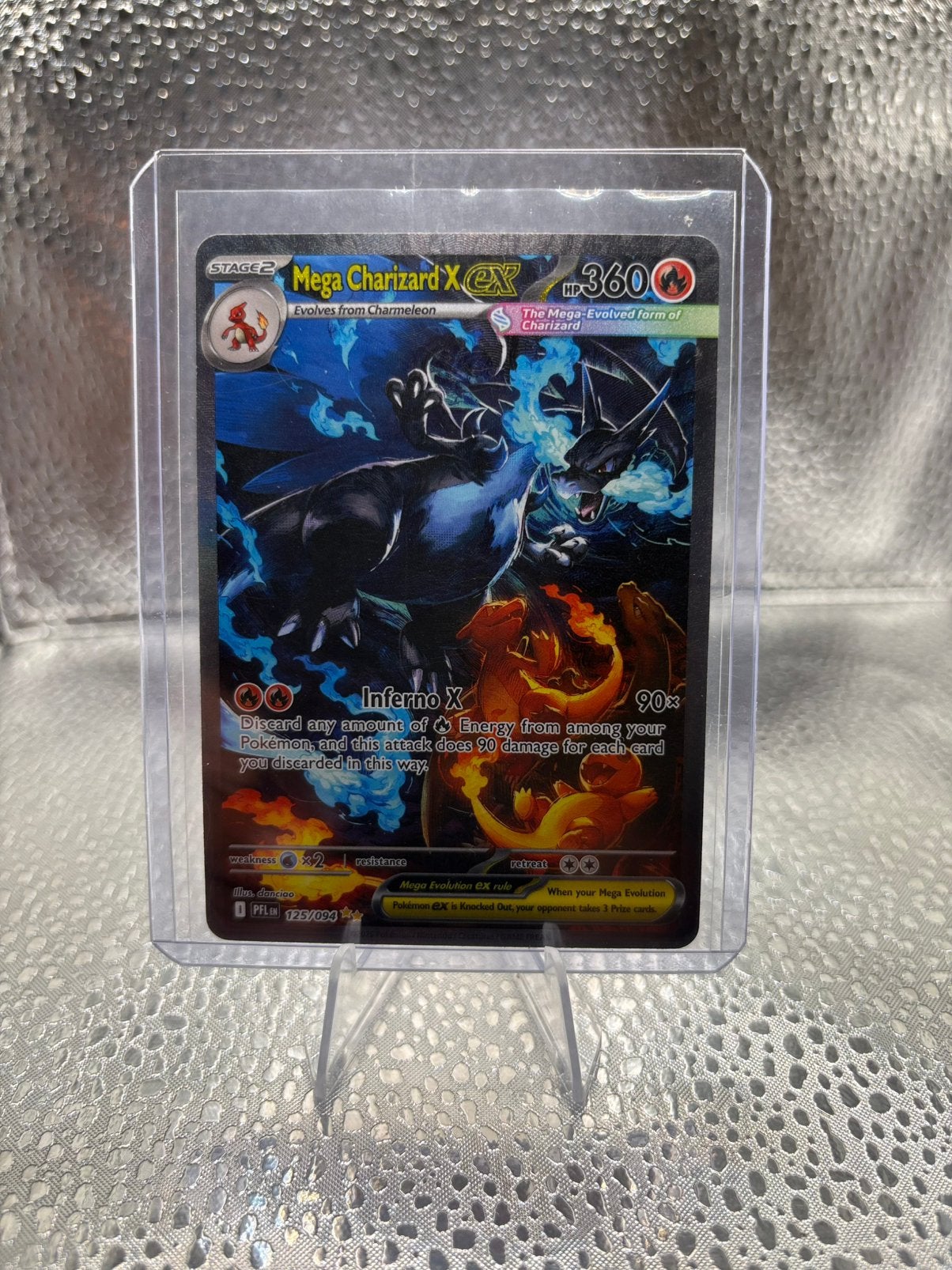 Mega Charizard X ex (PFL 125) Phantasmal Flames - Singles, Ophalen of Verzenden, Zo goed als nieuw, Losse kaart