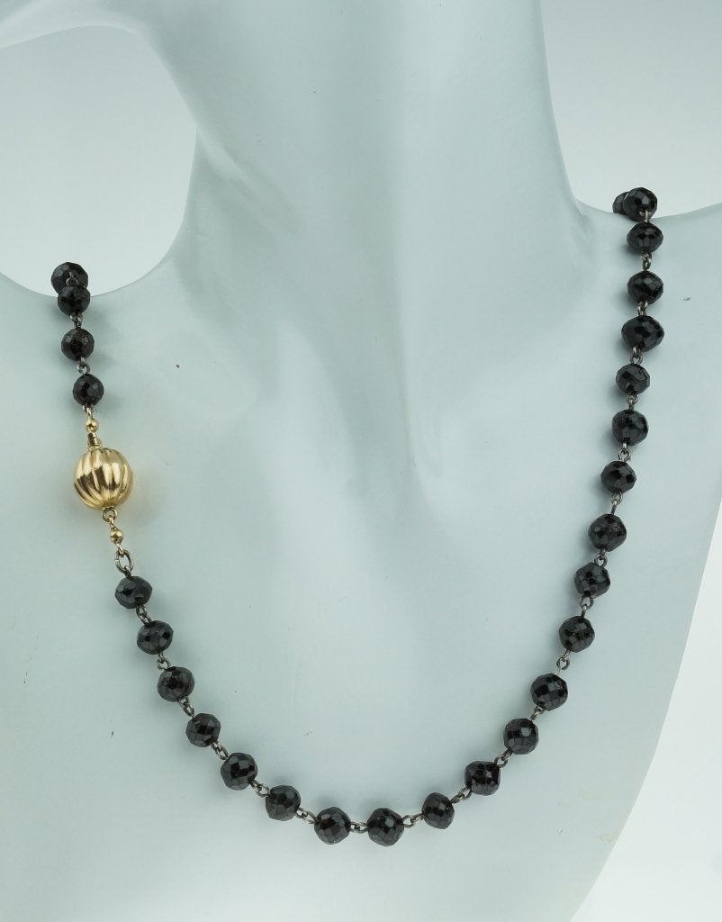 Granaat antieke ketting 14k gouden bol slot vintage dames, Sieraden, Tassen en Uiterlijk, Antieke sieraden, Verzenden, Goud, Ketting