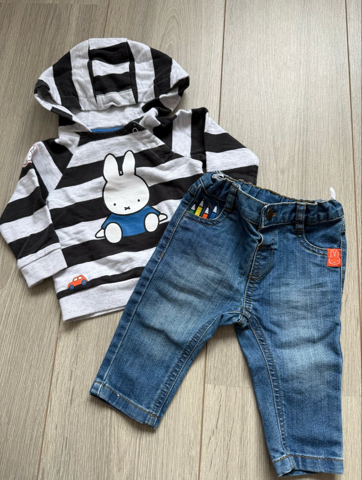Nijntje setje: hoodie en jeans maat 68, Ophalen of Verzenden, Gebruikt, Jongetje of Meisje, Setje