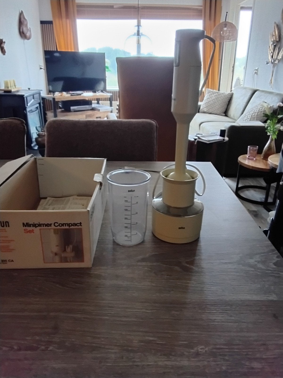 braun staafmixer met hakmolen en maatbeker, Ophalen, Zo goed als nieuw, Minder dan 50 cm