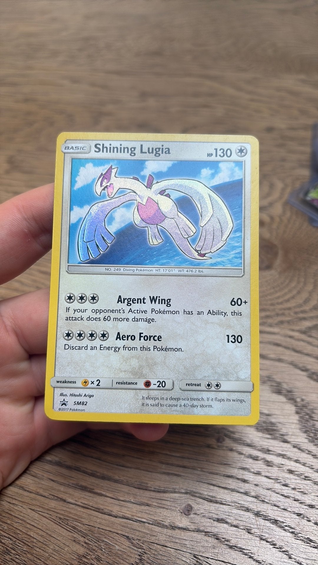 Shining Lugia Promo SM82 Pokemon Kaart, Ophalen of Verzenden, Zo goed als nieuw