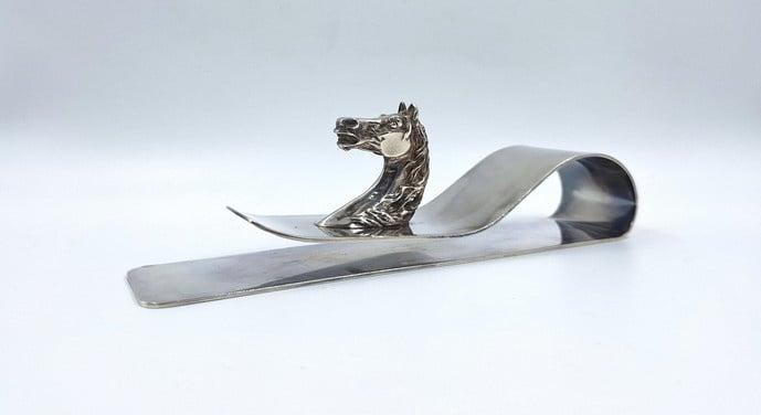Hermès Paris 'Horse Head Paper Clip', Antiek en Kunst, Antiek | Goud en Zilver, Zilver, Verzenden