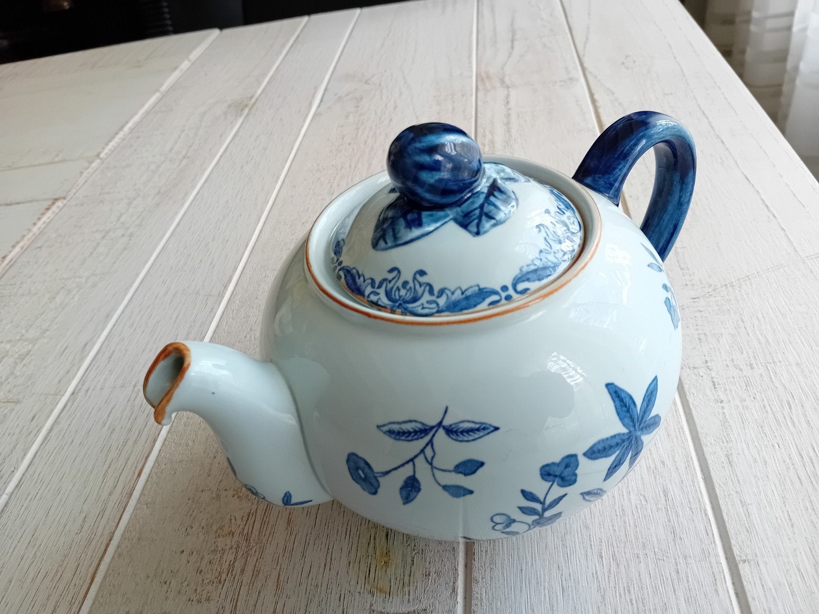 Theepot Rorstrand Ostindia East Indies Sweden puntgaaf, Overige typen, Ophalen of Verzenden, Zo goed als nieuw, Overige stijlen