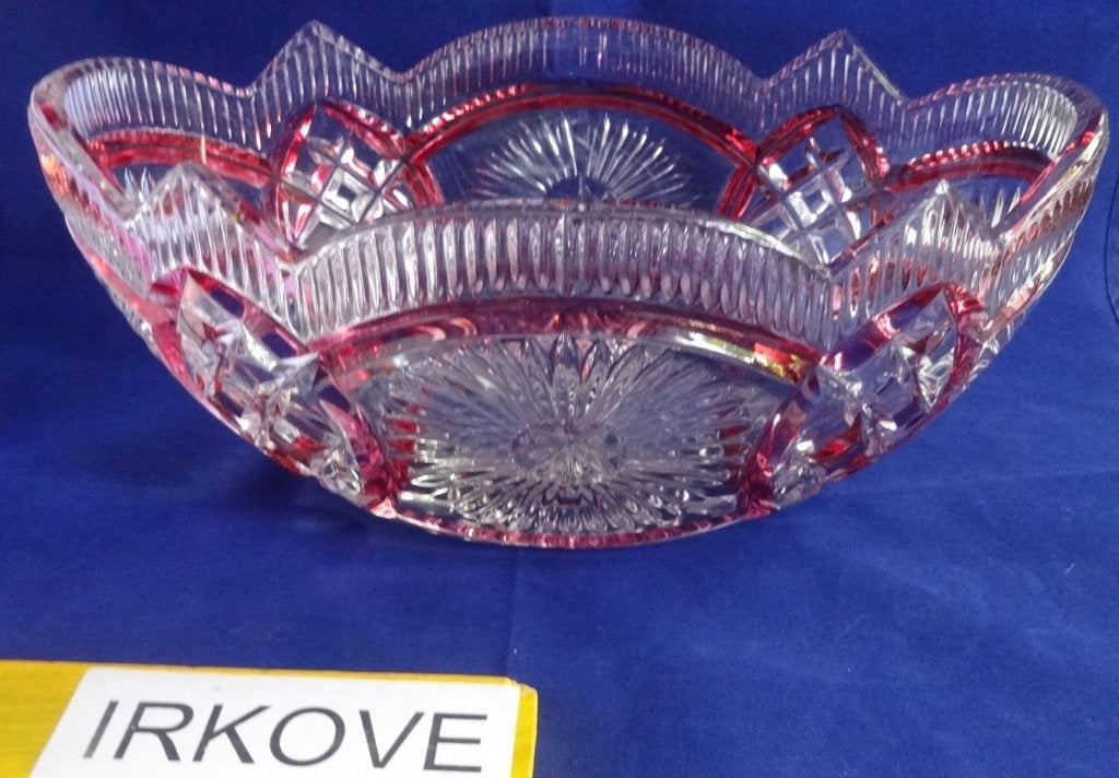 BOHEEMS KRISTAL * FRAAIE OVALE SCHAAL * Gaaf *, Antiek en Kunst, Antiek | Glas en Kristal, Verzenden