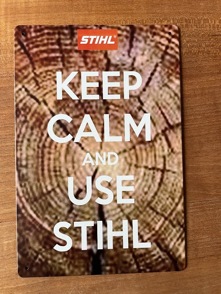 STIHL metalen reclamebord / wandbord (Old Look), Verzamelen, Www.pand50.nl, Reclamebord, Nieuw, Ophalen of Verzenden