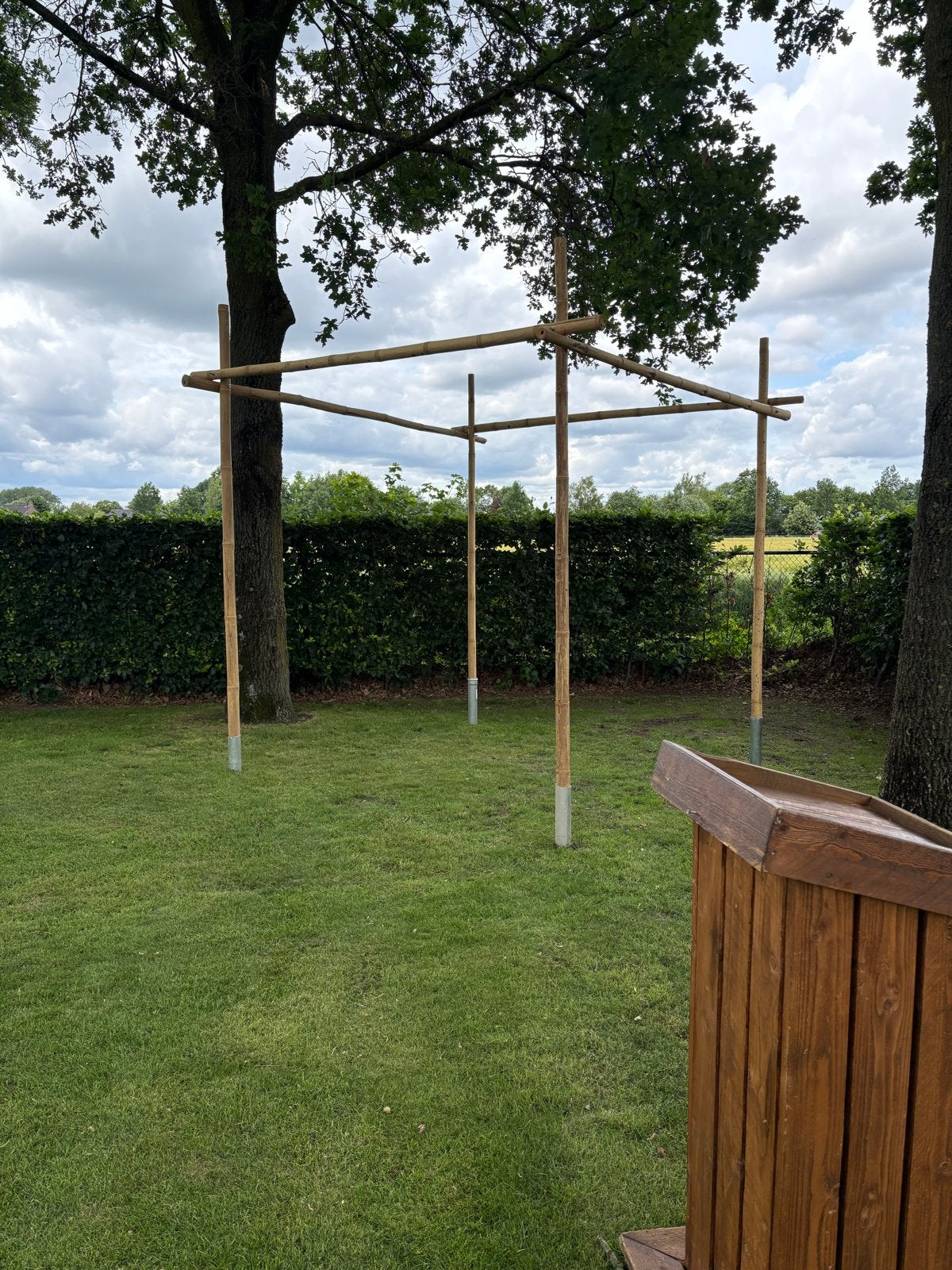 Prieel van Bamboepalen (8x 3 meter) - Optioneel met doeken, Tuin en Terras, Partytenten, Ophalen, Gebruikt, Overige typen, Minder dan 4 meter