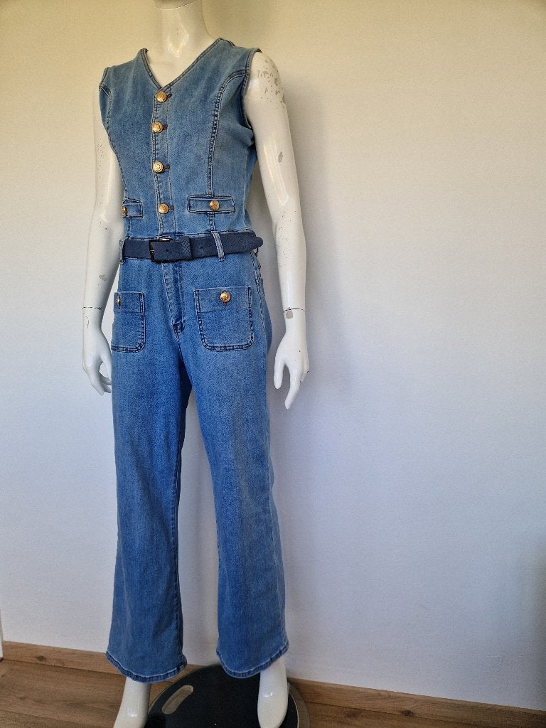 Denim Life jumpsuit. Maat 36, Blauw, Blauw, Nijmegen, Verhip-vintage.nl, Denim Life