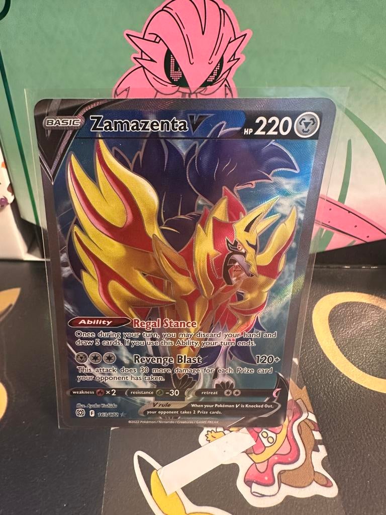 Zamazenta V (BRS 163), Hobby en Vrije tijd, Verzamelkaartspellen | Pokémon, Ophalen of Verzenden, Nieuw, Losse kaart, Foil