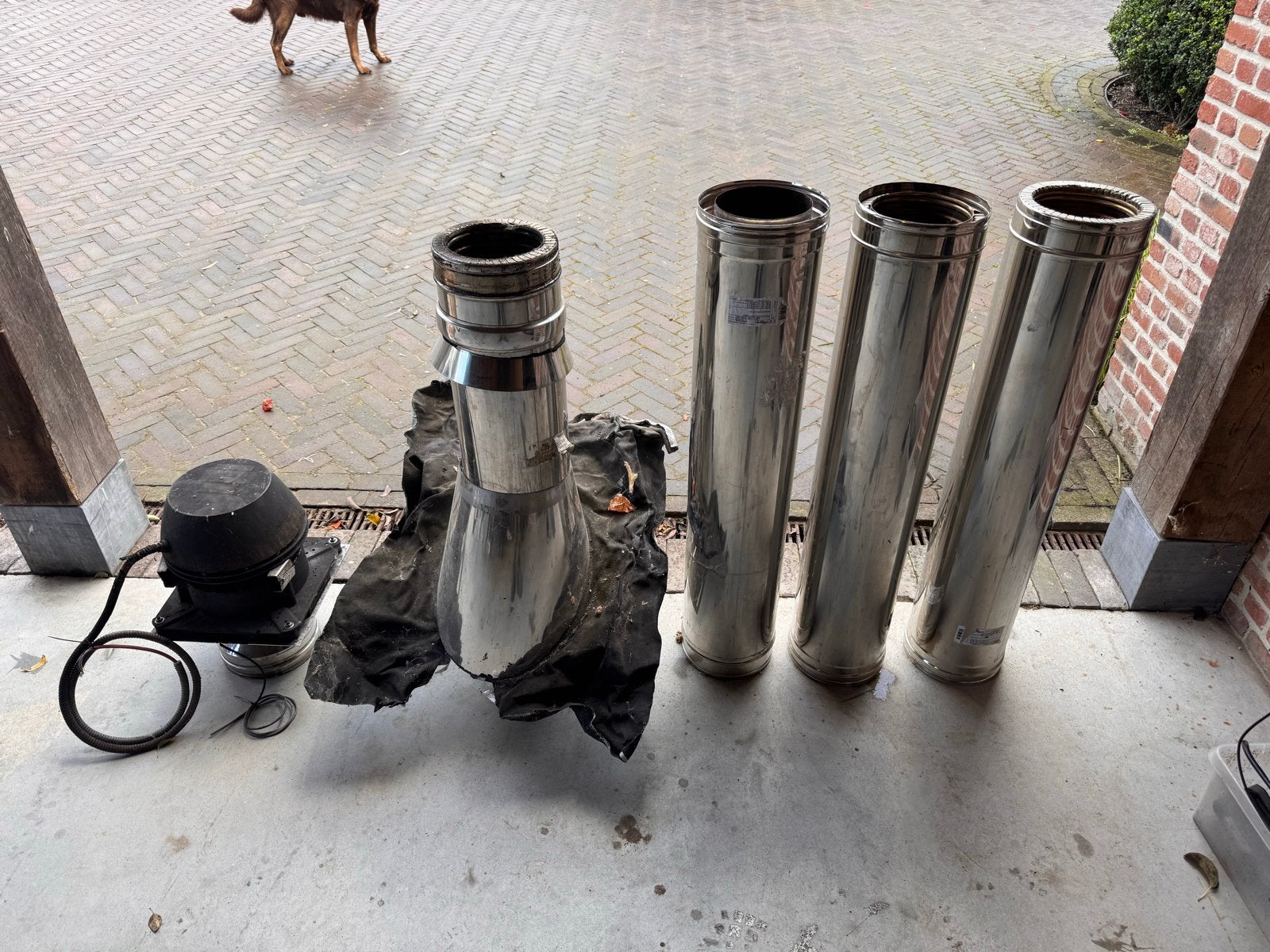 Schoorsteen ventilator 3 kanalen 150mm met optionele xzense, Ophalen of Verzenden, Gebruikt, Ventilator