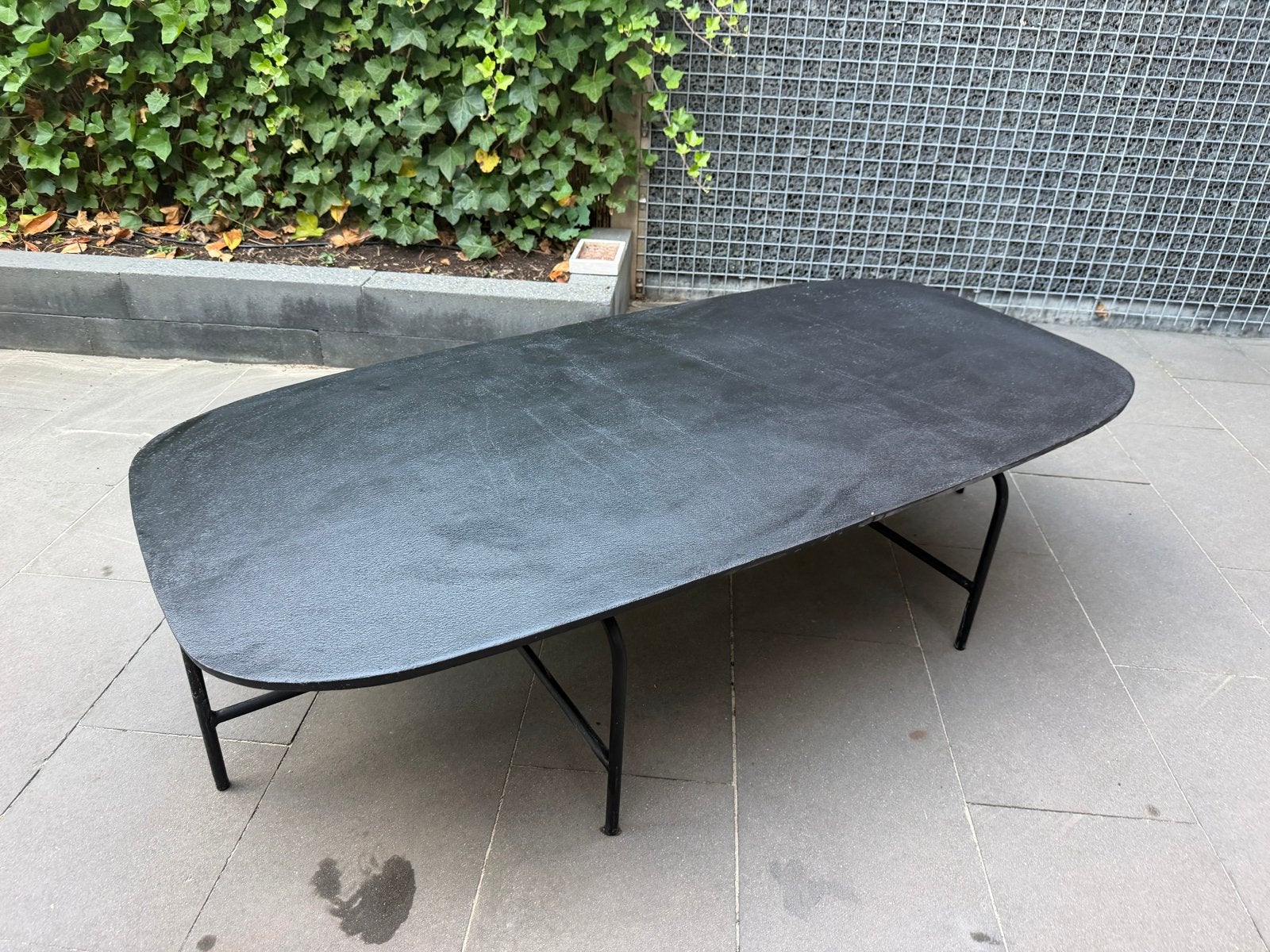 Zware gietijzeren salon of  tuintafel metalen  onderstel, Ophalen, Gebruikt, 100 tot 150 cm, 50 tot 100 cm