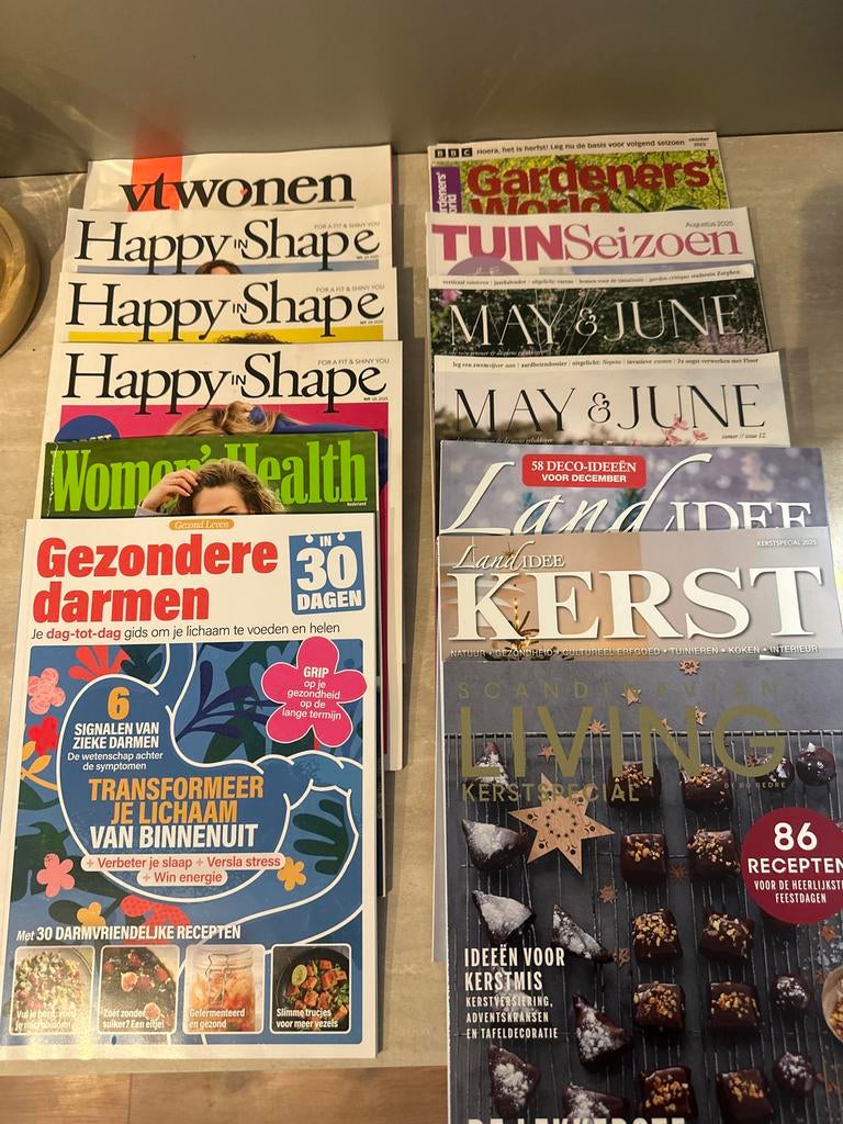 Gratis tijdschriften: Gezondheid, Tuinieren, Kerst, Ophalen, Zo goed als nieuw, Lichaam en Geest