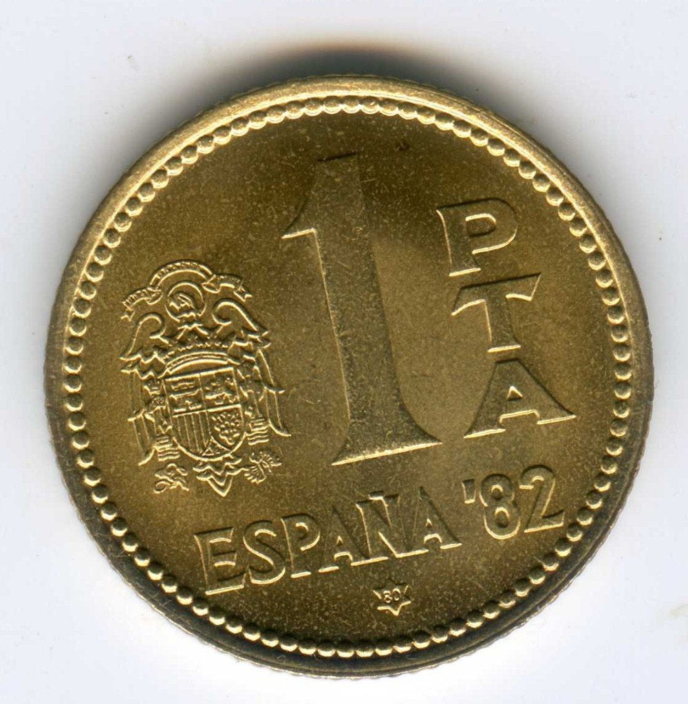 Spanje 1	Peseta	1980 (80) Voetbal FDC-  Kleur!, Verzenden, Overige landen