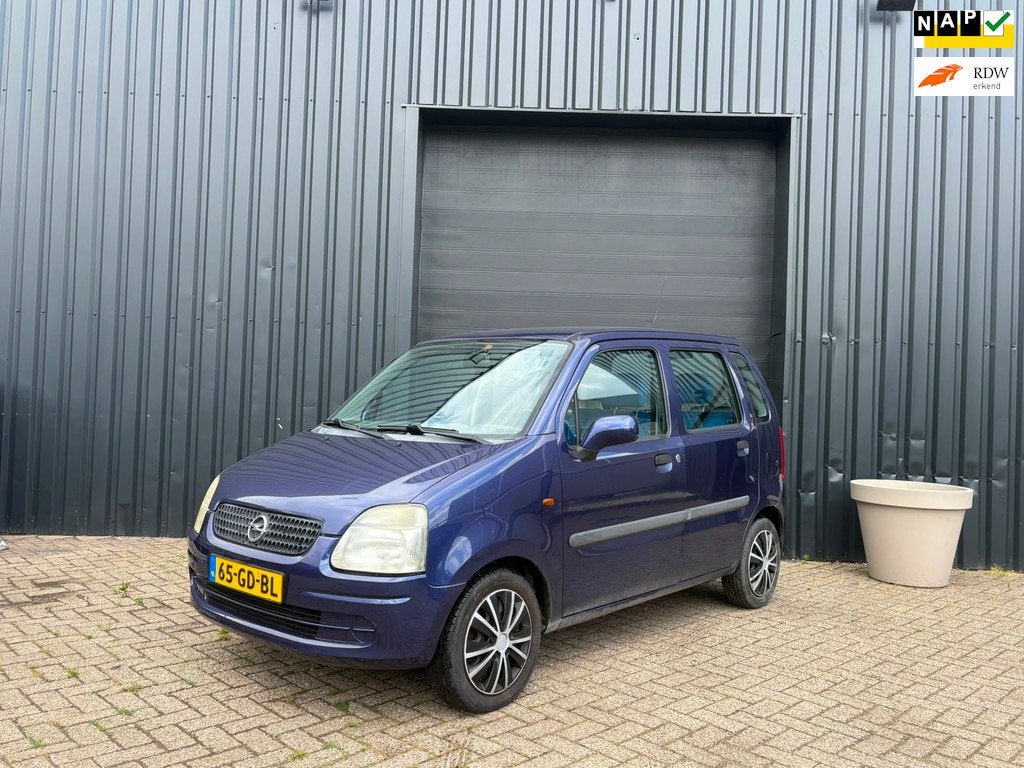 Opel Agila 1.2-16V Comfort, Voorwielaandrijving, Blauw, Origineel Nederlands, Bedrijf